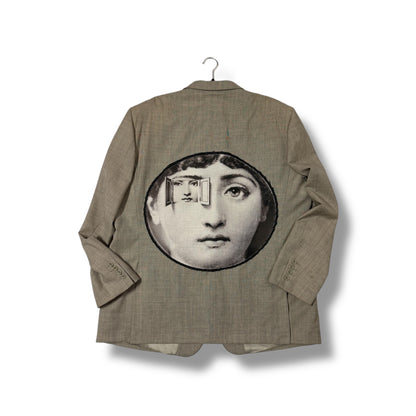 Blazer monopetto vintage ‘Fornasetti’ 100% lana vergine