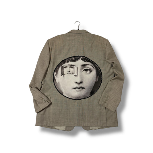 Blazer monopetto vintage ‘Fornasetti’ 100% lana vergine