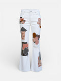 Jeans palazzo patchwork handmade