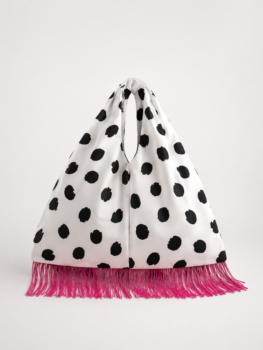 Borsa nodo ‘Polka dot’ frange