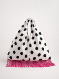 Borsa nodo ‘Polka dot’ frange