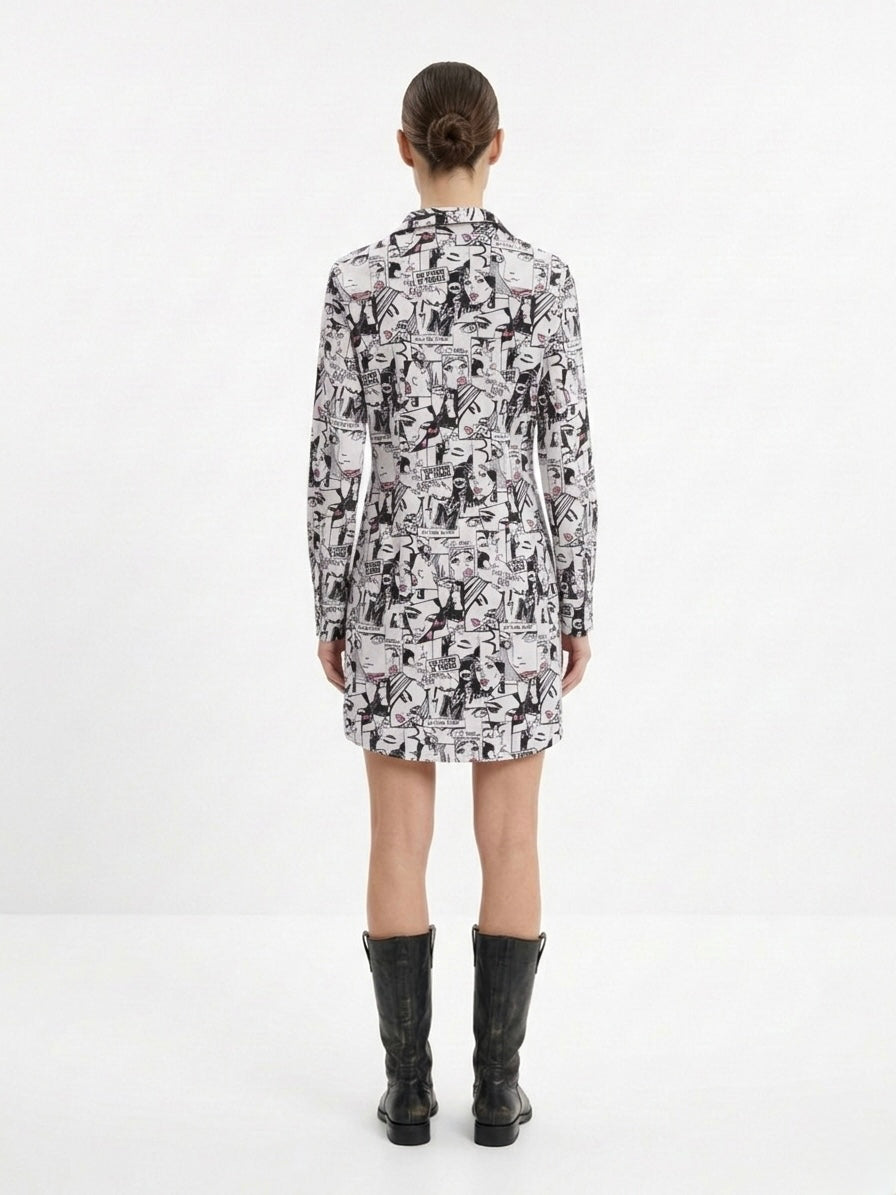 Abito chemisier fumetti