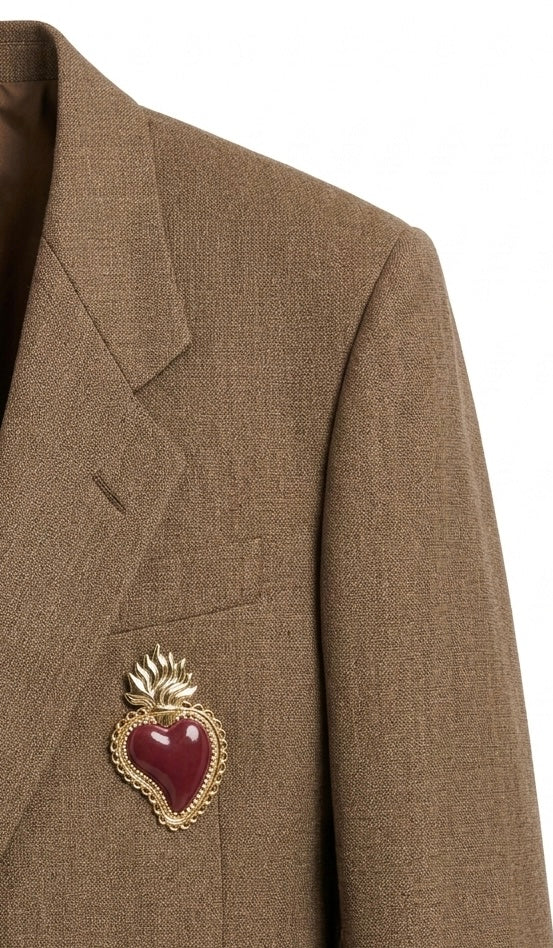 Blazer doppiopetto ‘Make money not love’ Sacré-Cœur