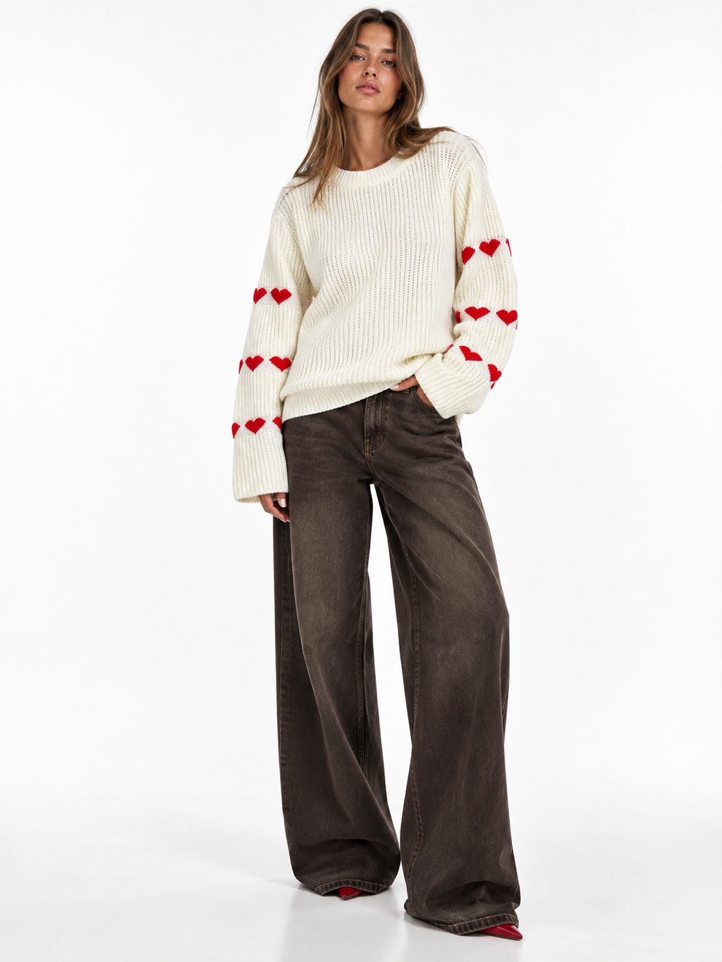 Maglioncino ‘red hearts’