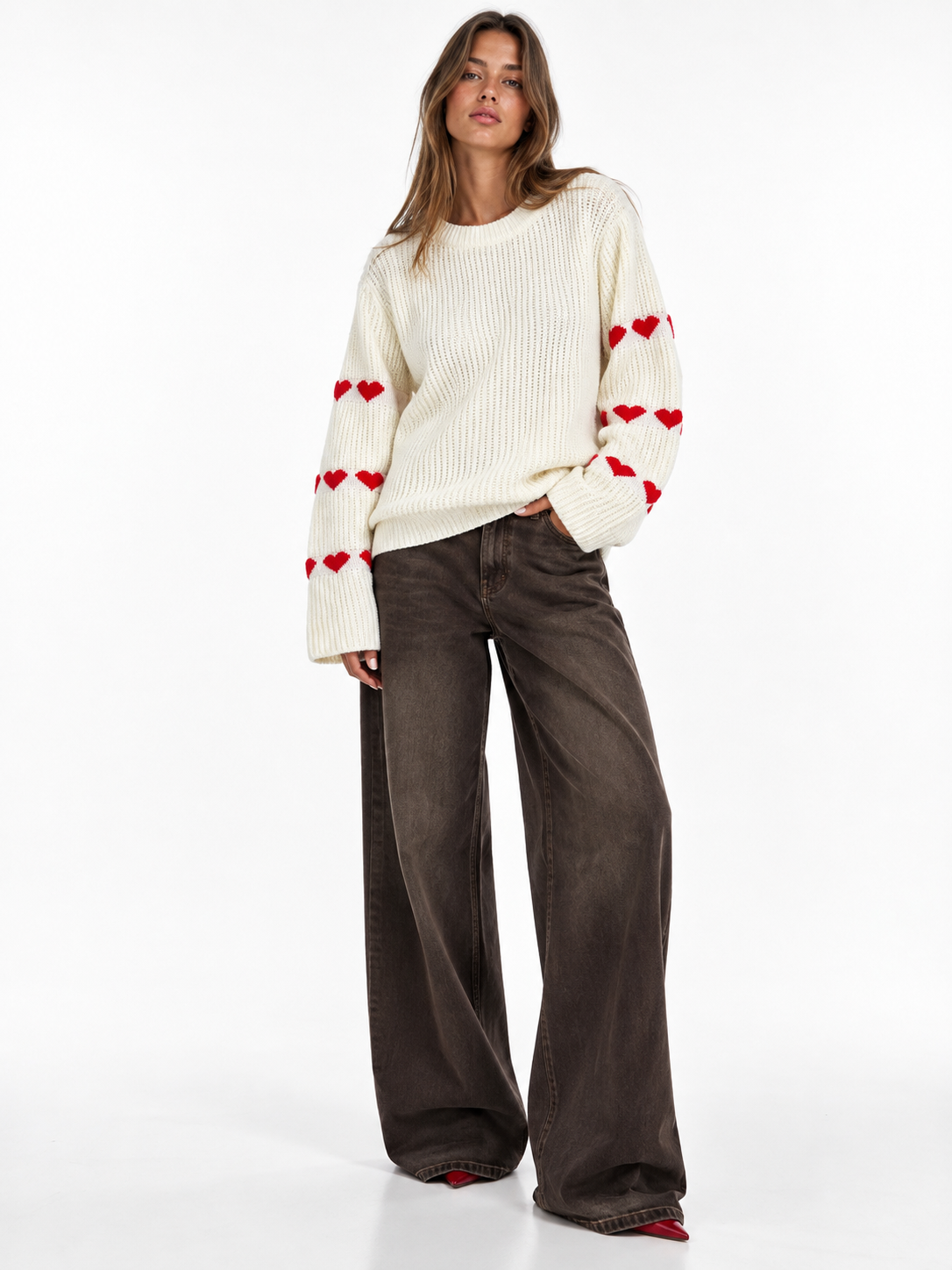 Maglioncino ‘red hearts’
