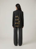 Blazer scritta oro ‘Dramma’ handmade
