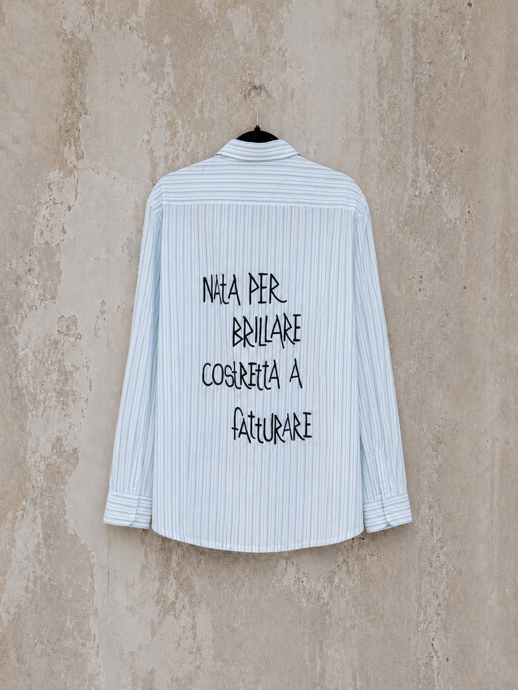 Camicia righe ‘nata per brillare’