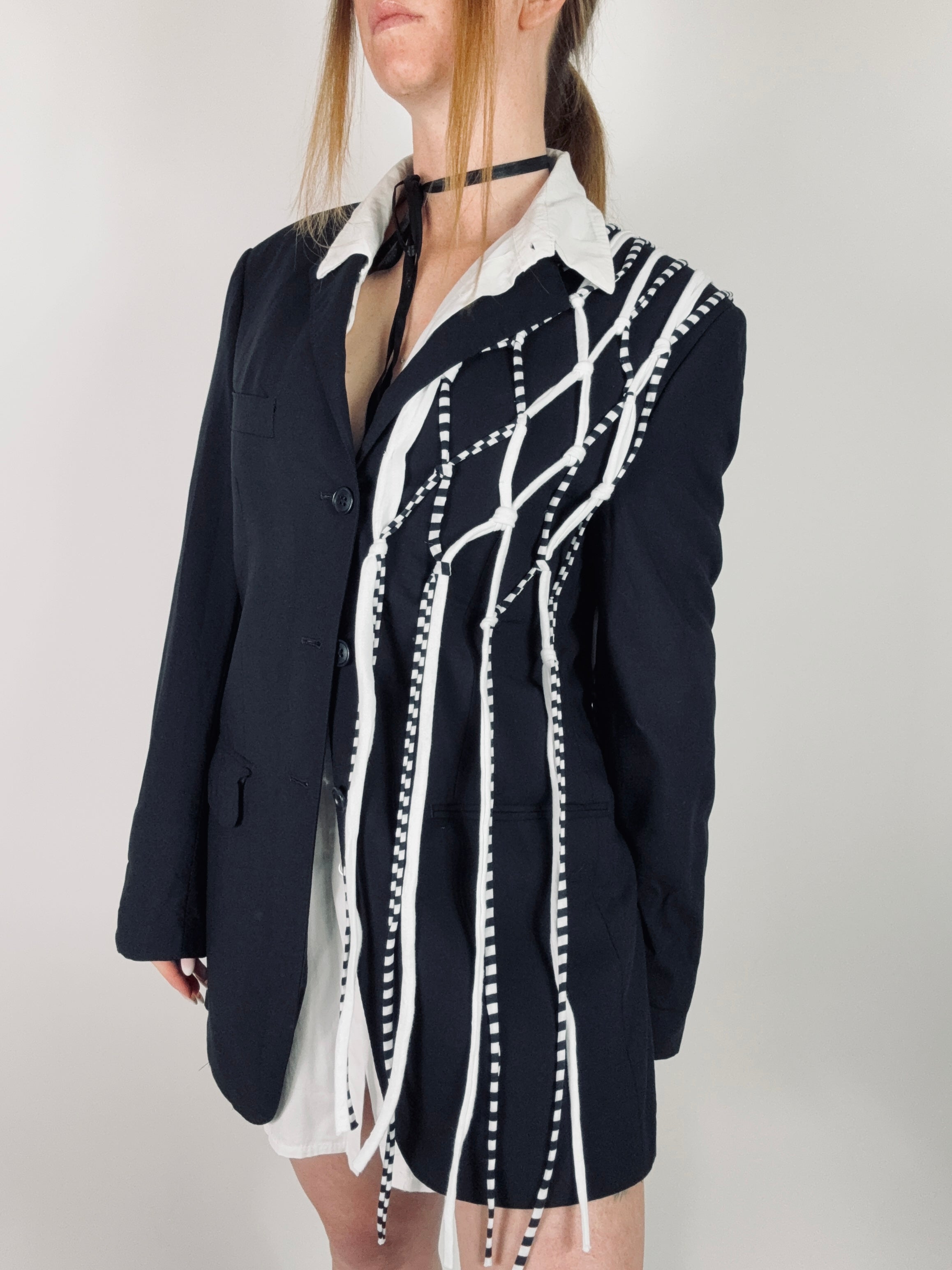 Blazer blu navy macrame ‘Sailor’ tg.S