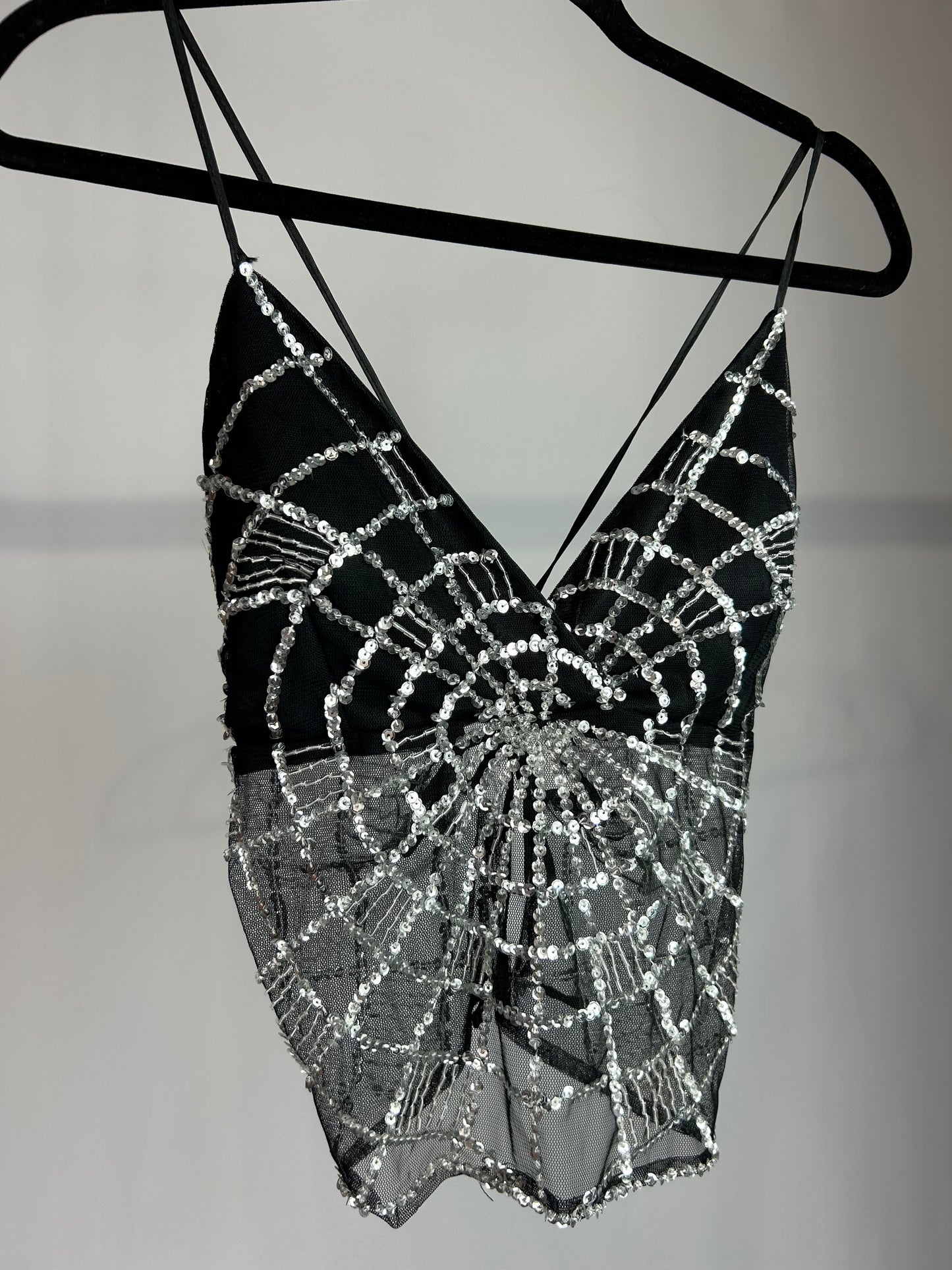 Top spider paillettes tg.M