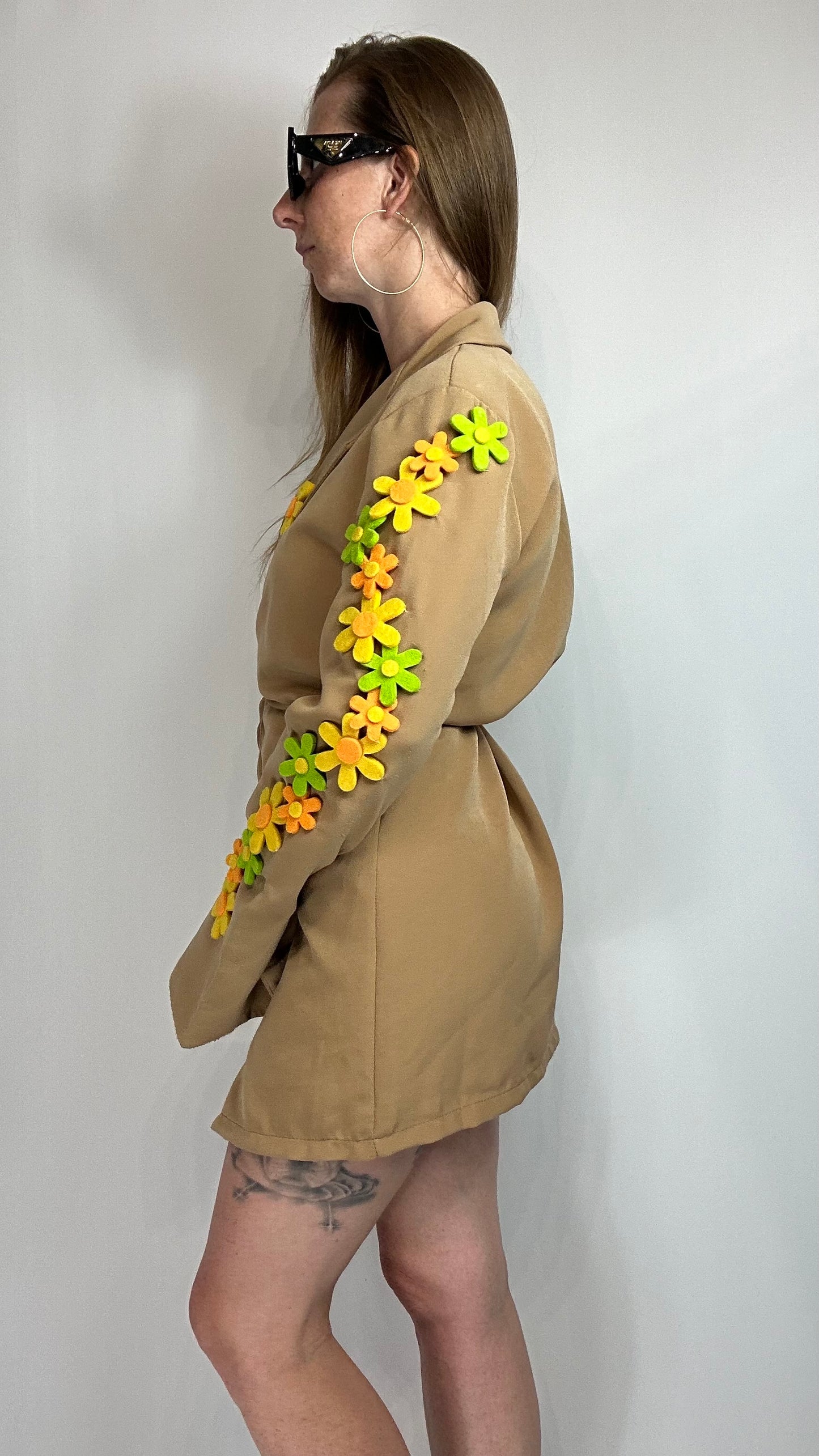 Robe manteau/blazer flowers tg.S/M