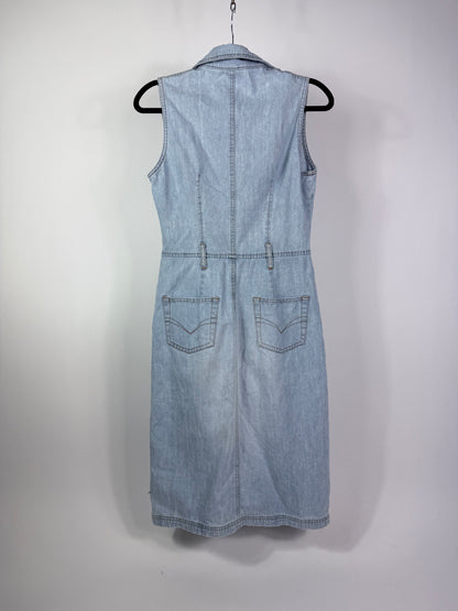 Abito smanicato di jeans