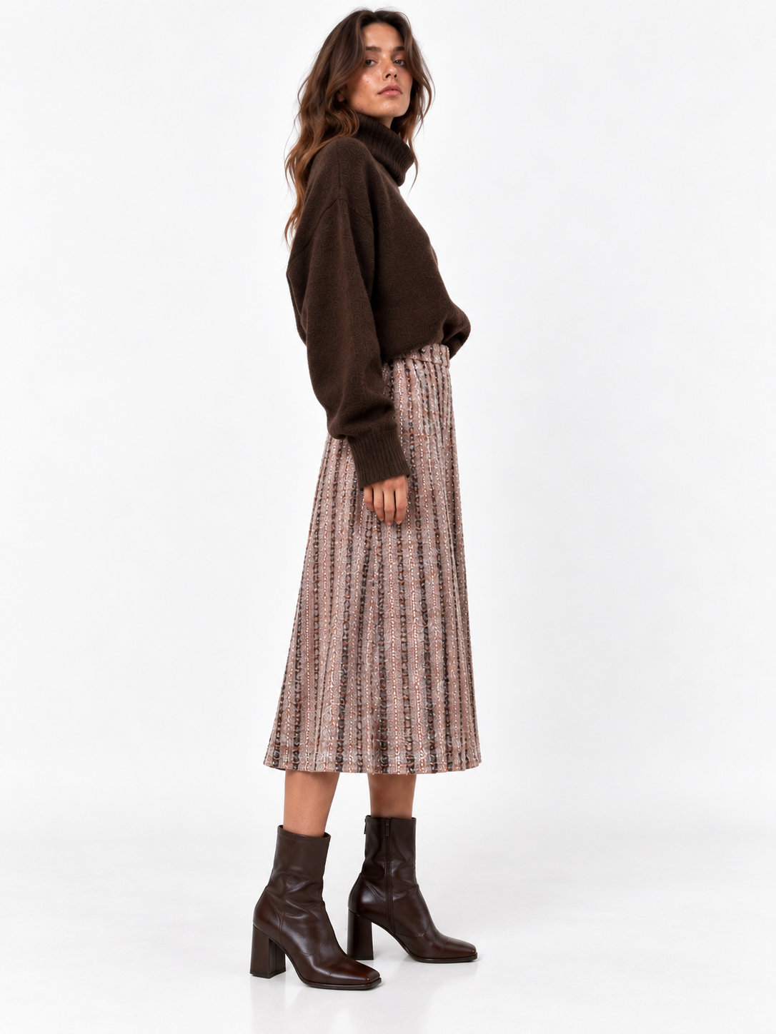 Maxi gonna boucle vintage
