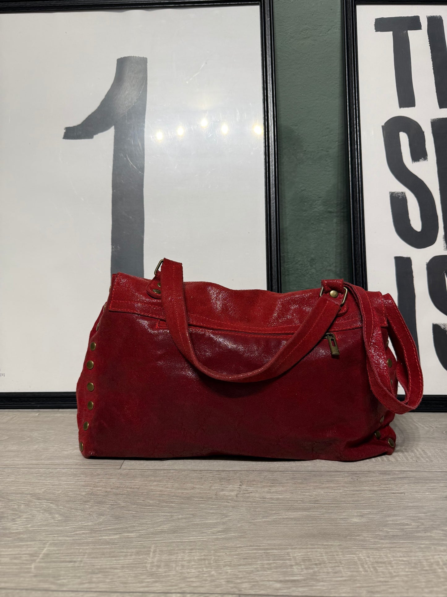 Postina in pelle ciliegia