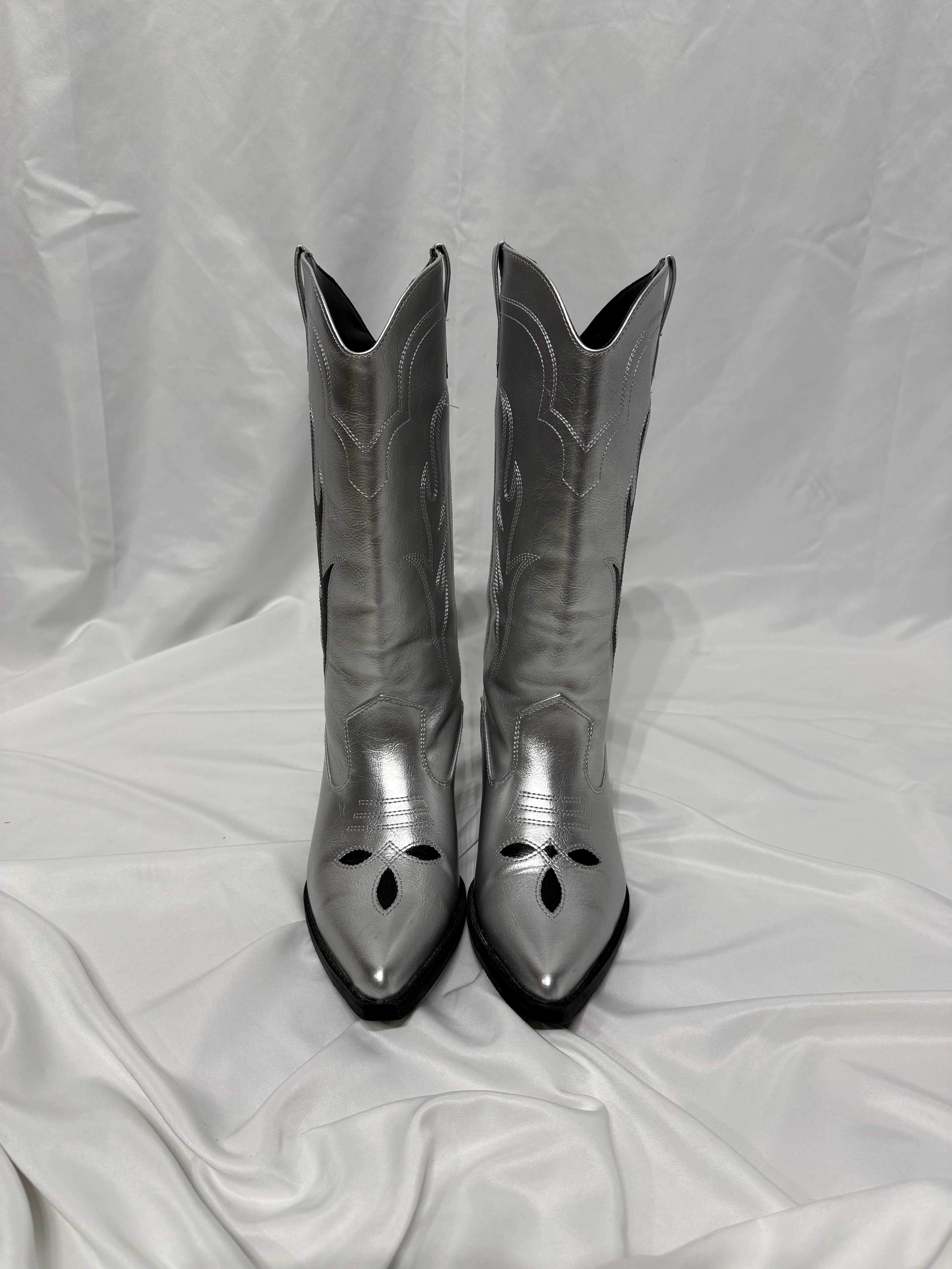Texano argento ‘ Black flames ’ handmade