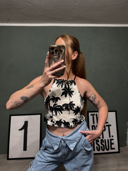 Top cropped Palme tg.S