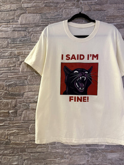 T-shirt ‘I’m fine! Handmade