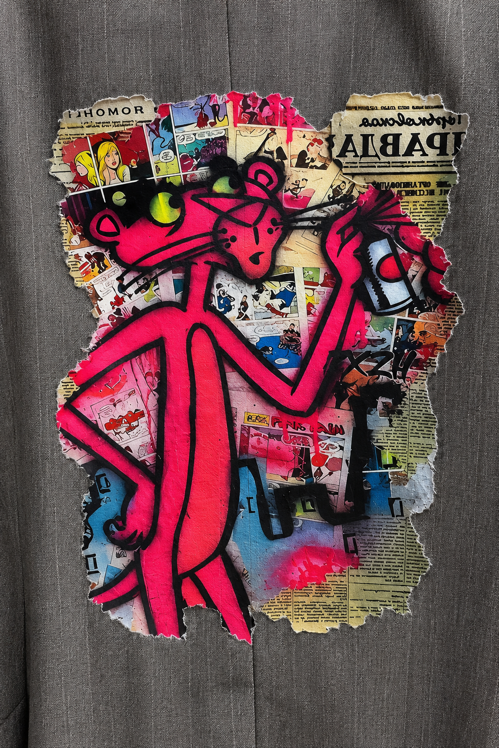Blazer micro gessato ‘Pink Panther’ handmade