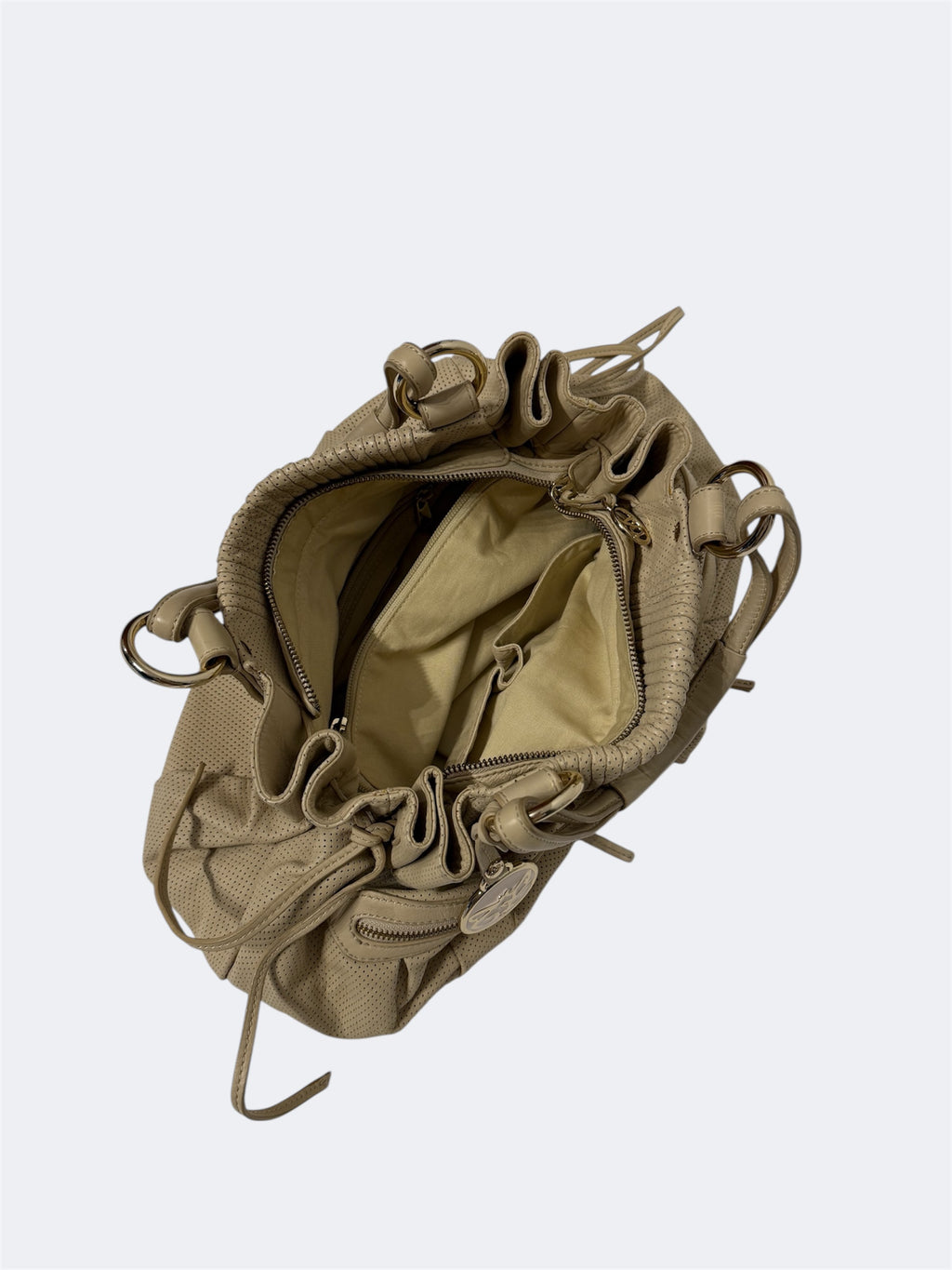 Borsa in pelle traforata Tosca Blu