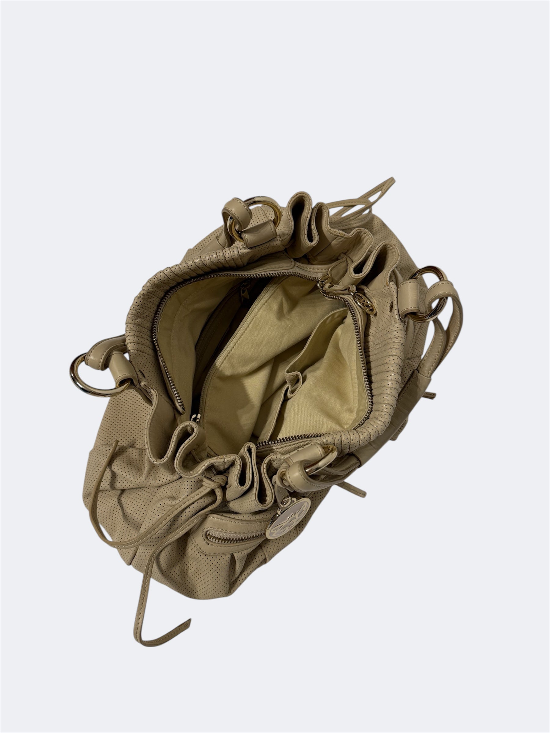 Borsa in pelle traforata Tosca Blu