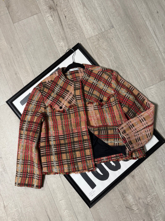 Blazer tartan Mango
