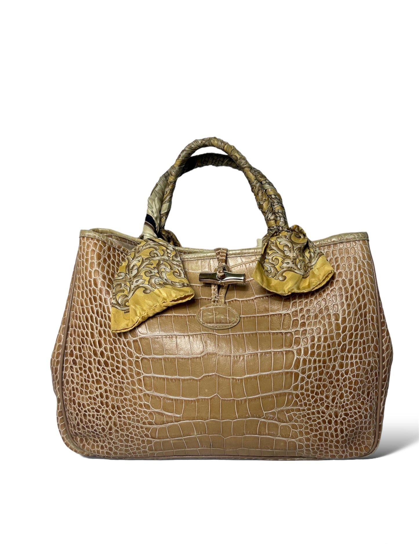 Borsa Roseau crocodile Longchamp