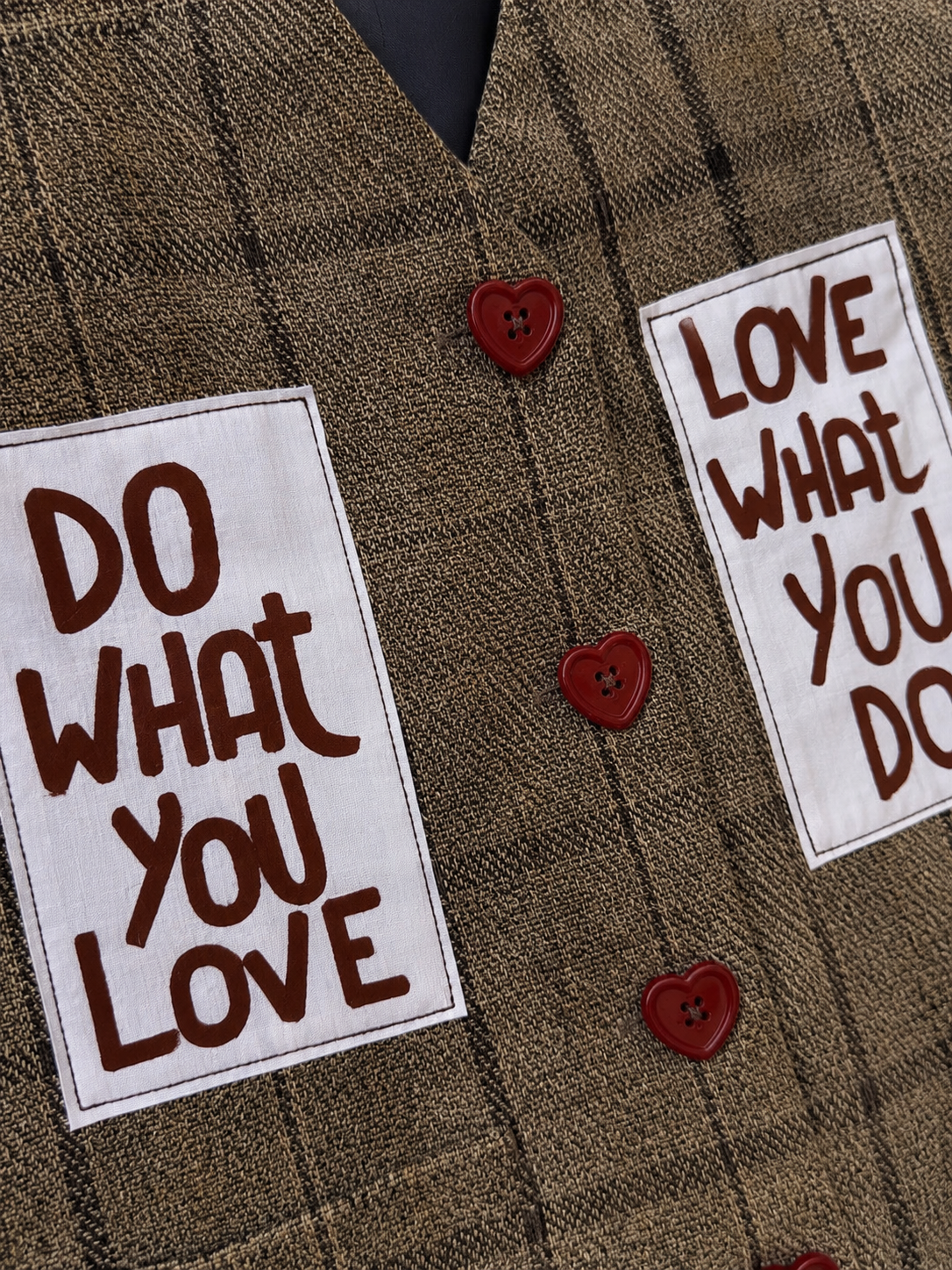 Gilet tweed ‘Do what you love’
