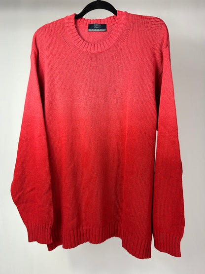 Pull girocollo degradè corallo rosso tg.L