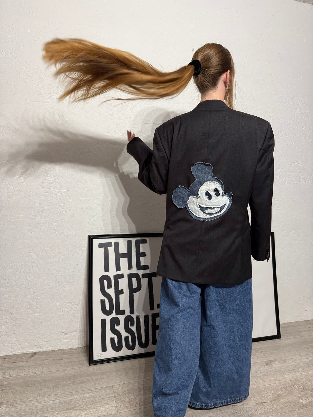 Blazer ‘Denim Mickey Mouse’ diy - upcycling
