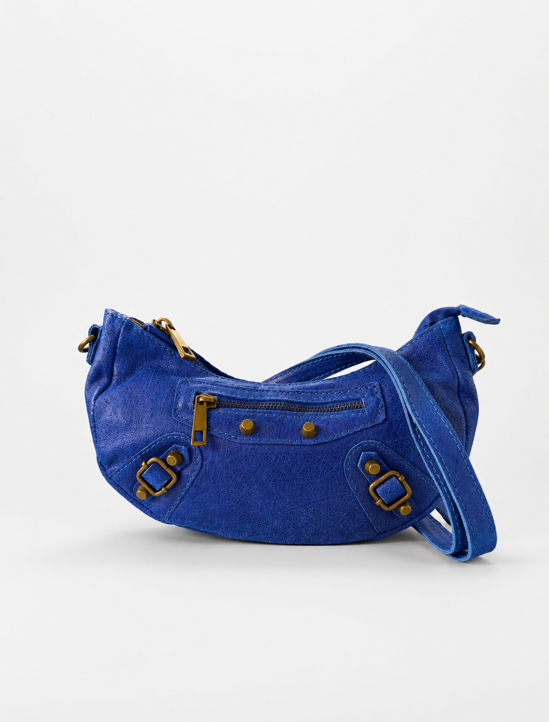 Borsa tracolla mezzaluna in pelle