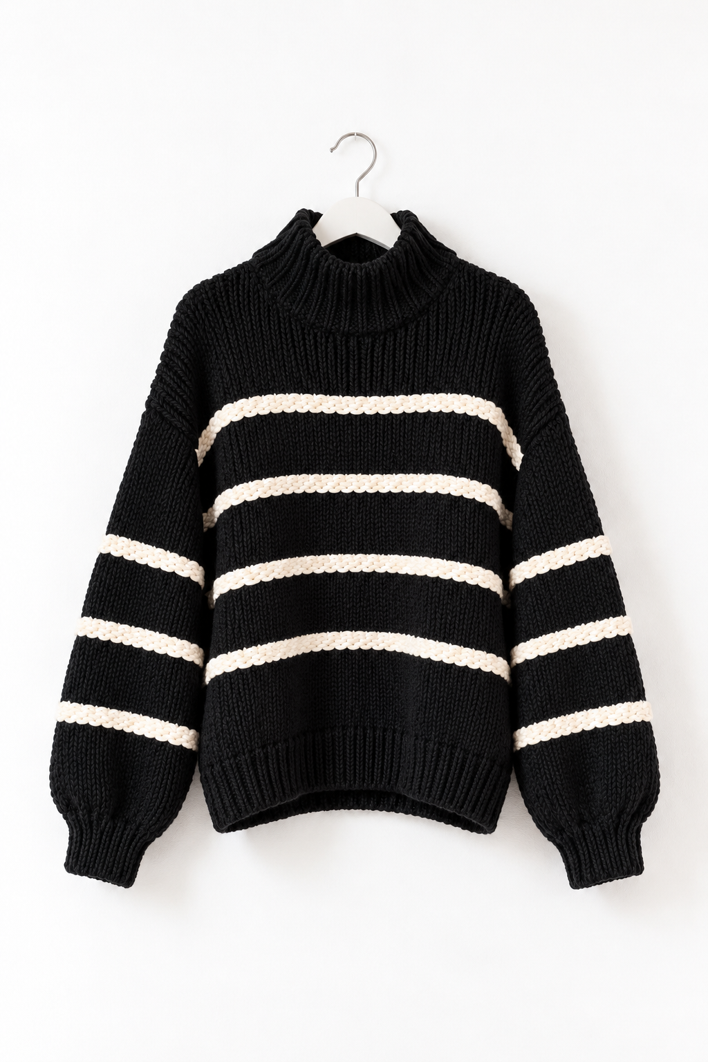 Maglione oversize righe