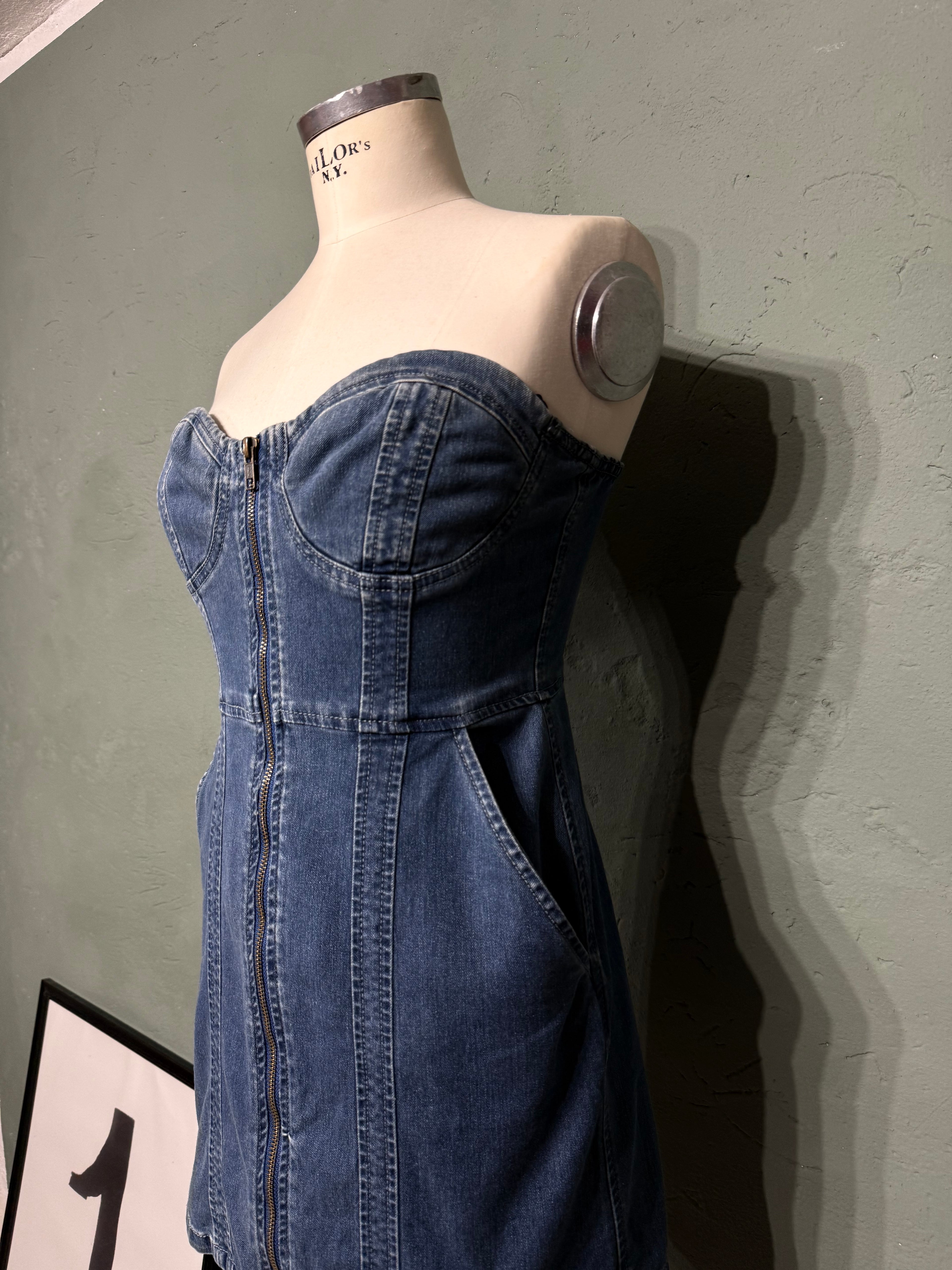 Abito fascia denim