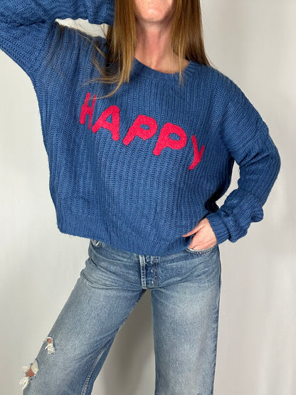 Pull tricot ‘Happy tg.M