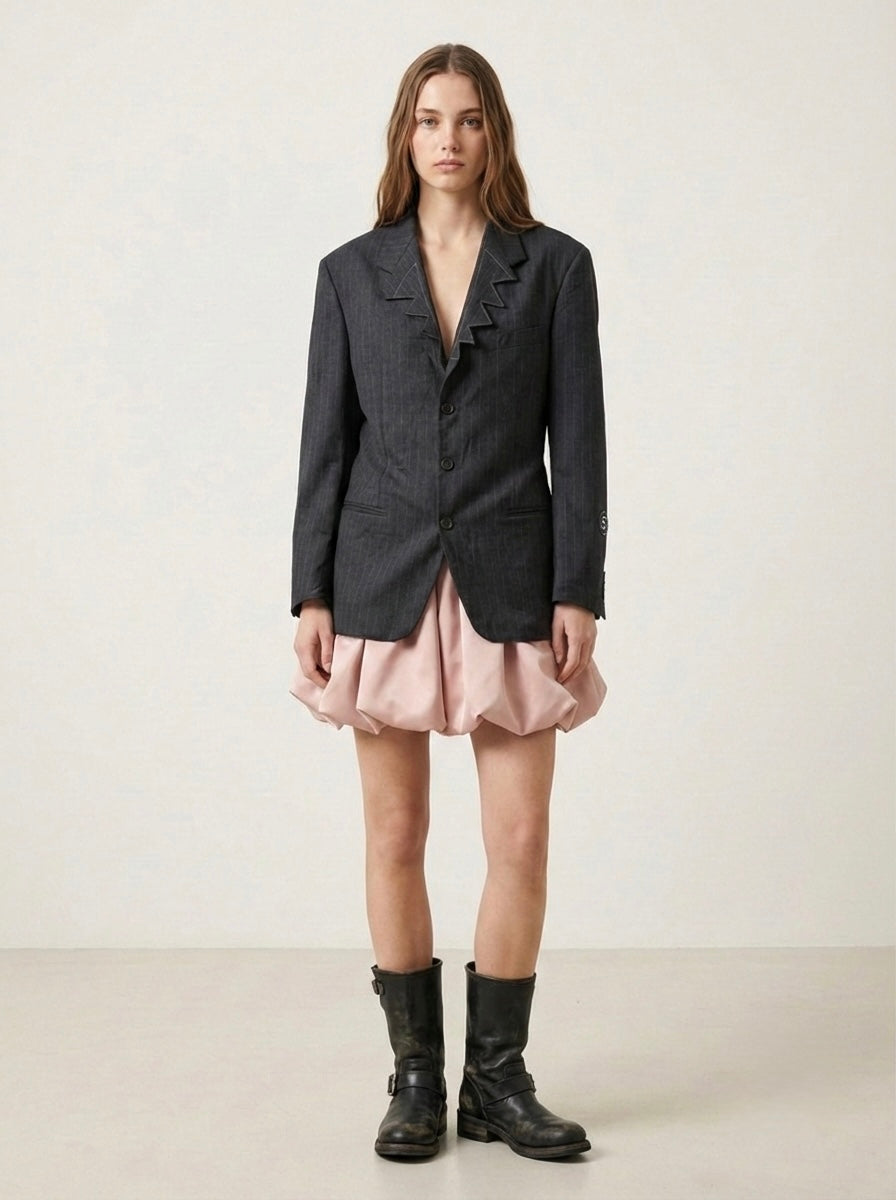 Blazer gessato ‘Che fastidio’ Giorgio Armani