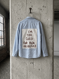 Camicia ‘I’m too Gucci’ reworked