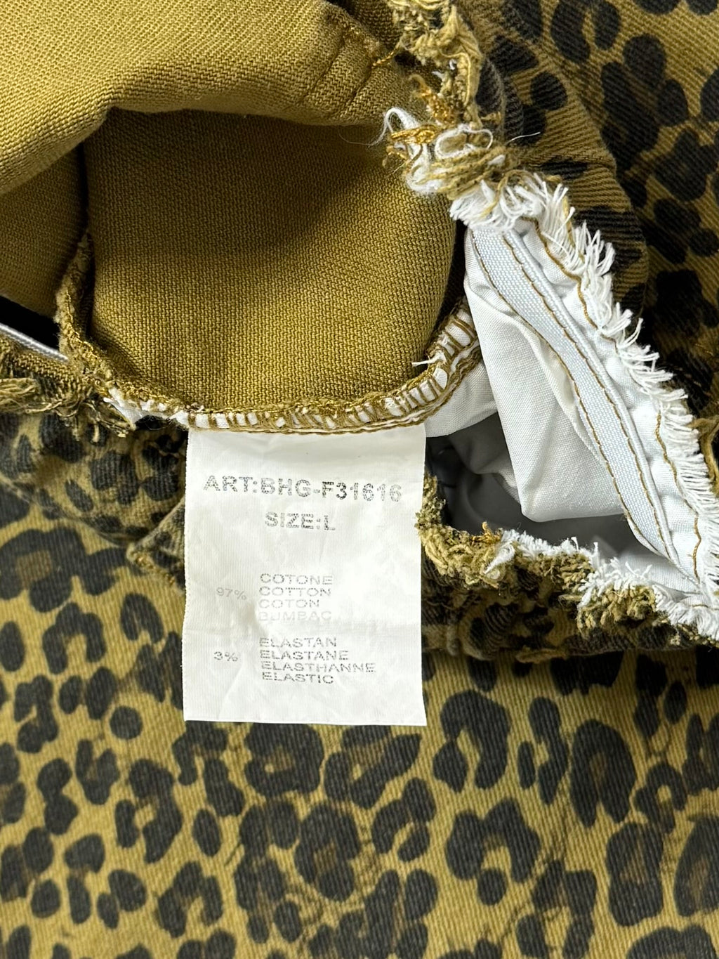Jeans palazzo maculato elasticizzato