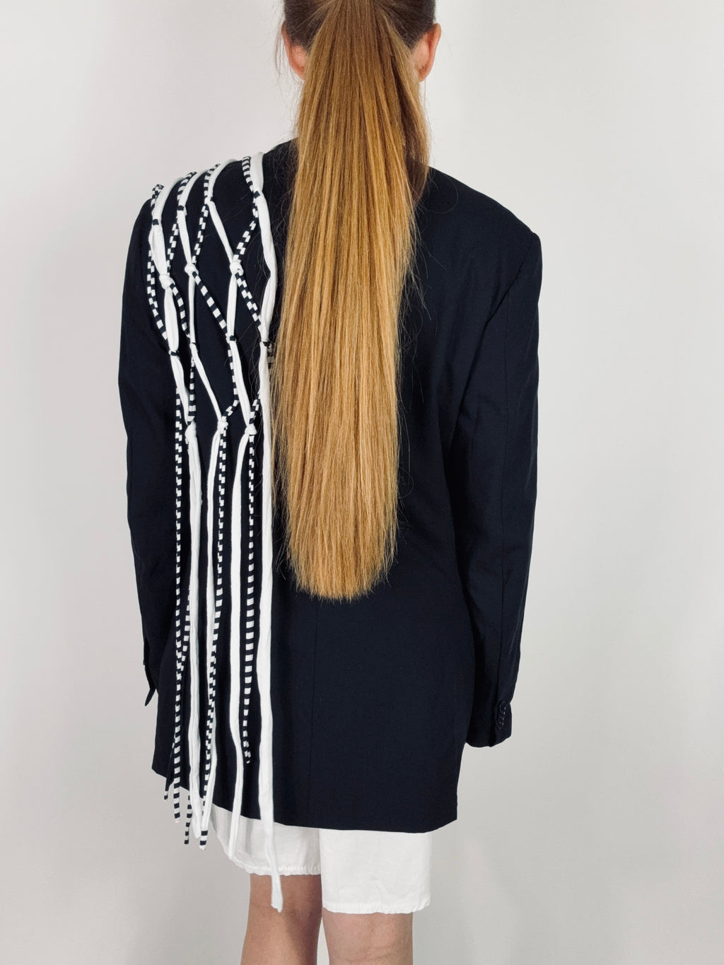 Blazer blu navy macrame ‘Sailor’ tg.S