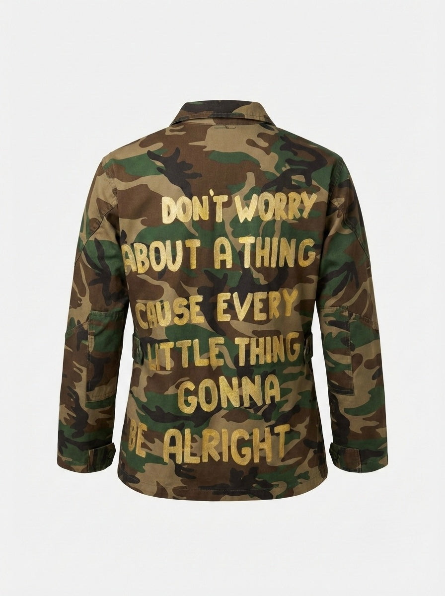 Giacca militare ‘Gonna be alright’ gold