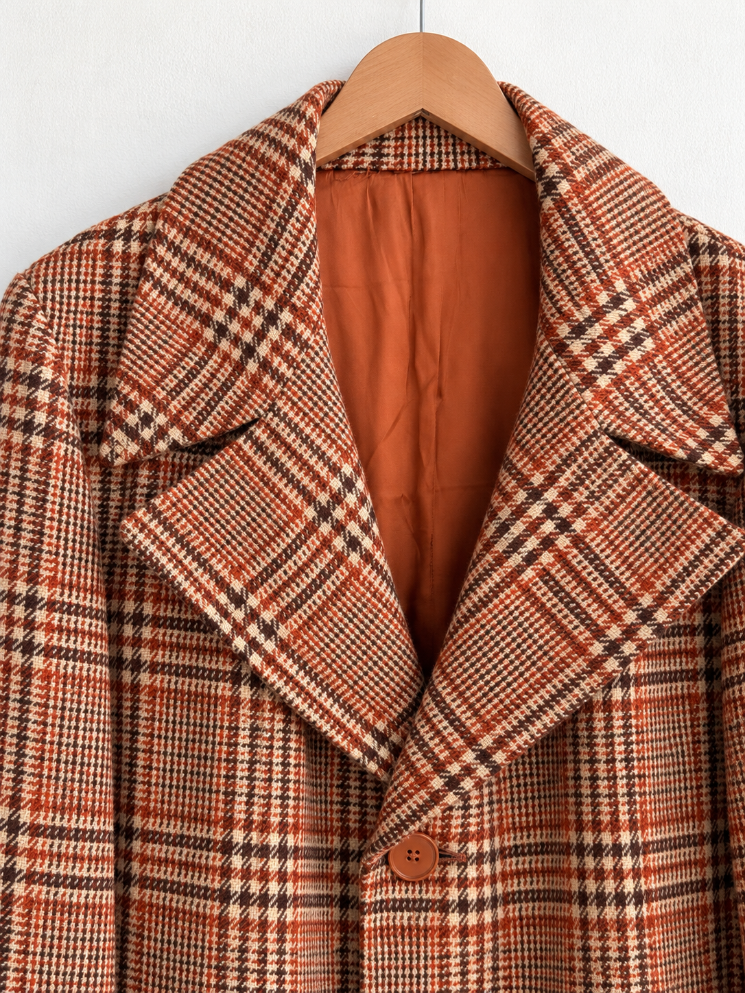 Cappotto monopetto vintage tartan