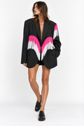 Blazer vintage frange ‘Flamingo Rodeo’