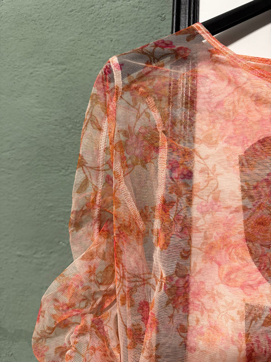 Maglia velata fiori Zara