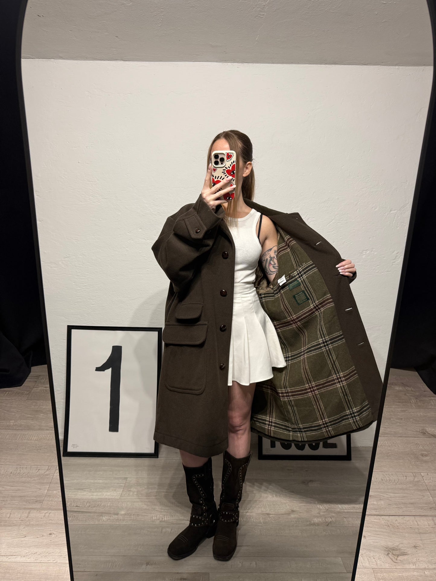 Cappotto monopetto Brooksfield cachi