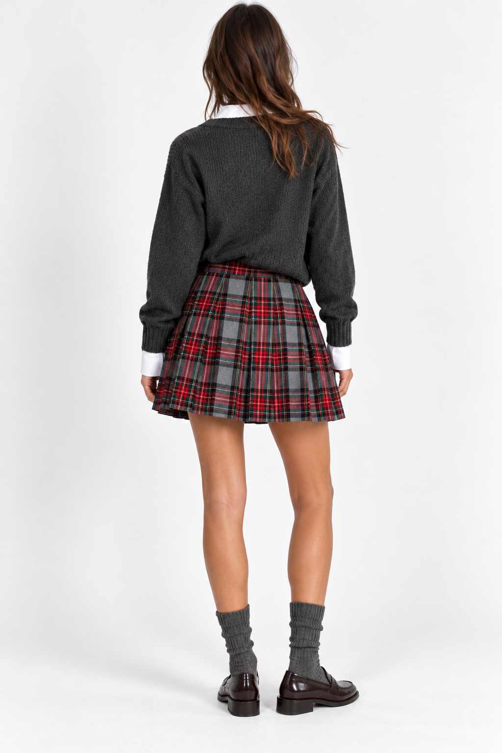 Minigonna Plissé Tartan Vintage