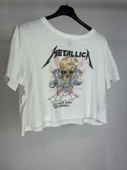 T-shirt crop Metallica tg.M