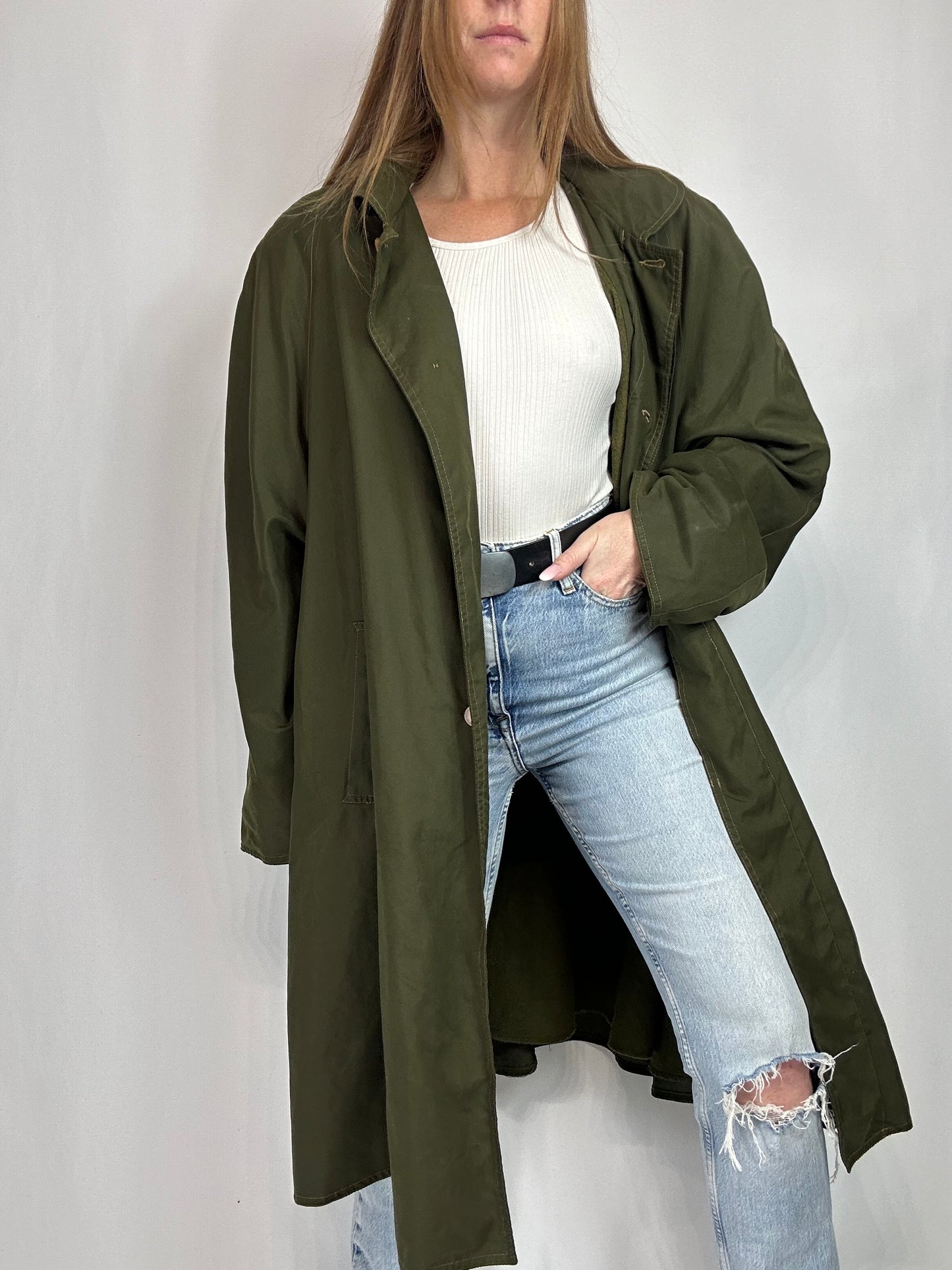 Trench verde militare tg.L