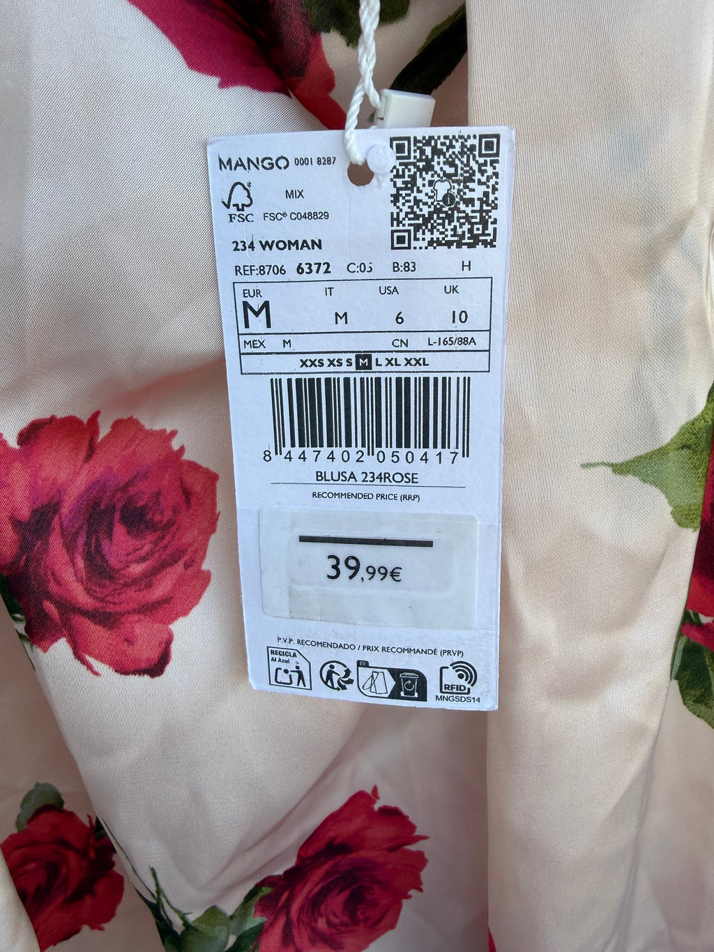 Blusa fantasia fiori MNG