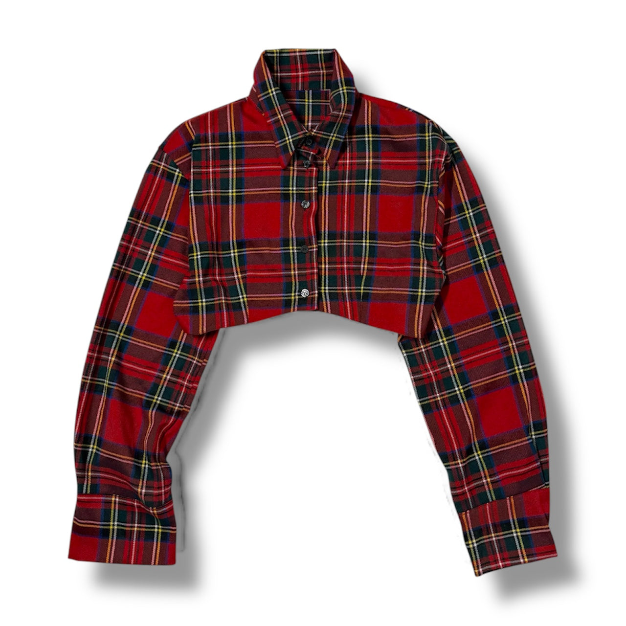 Camicia crop tartan