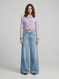 Blazer crop Vichy lavanda Zara