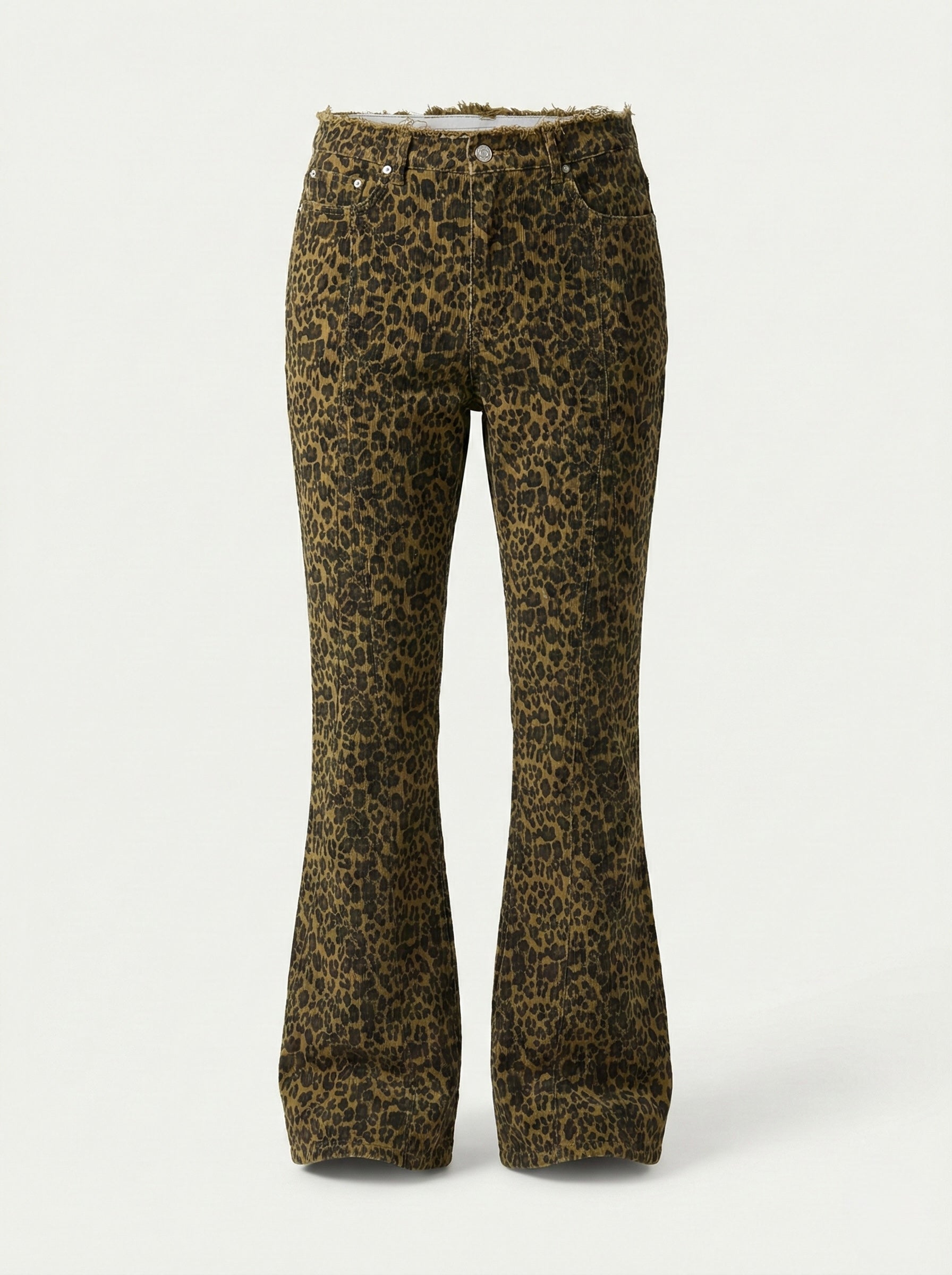 Jeans palazzo maculato elasticizzato