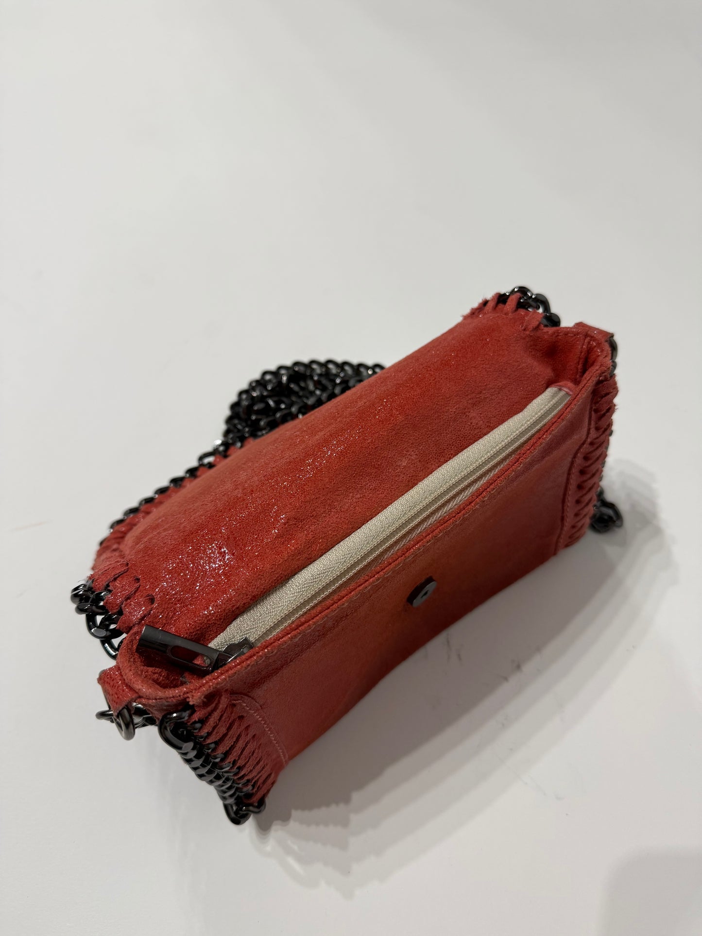 Pochette stella ciliegia in pelle