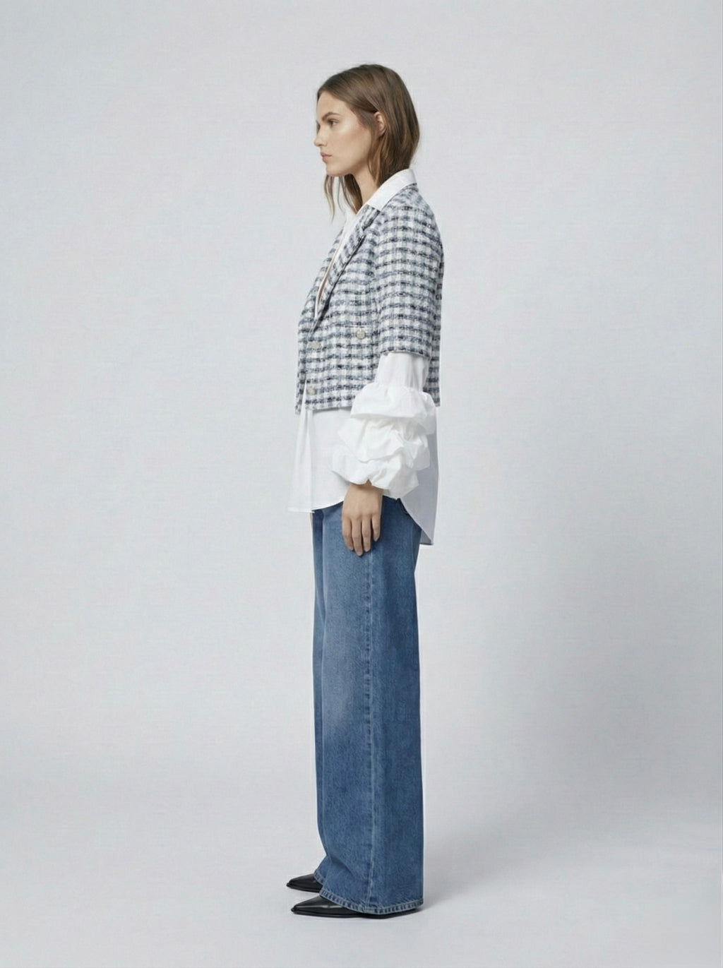 Blazer crop tweed Zara